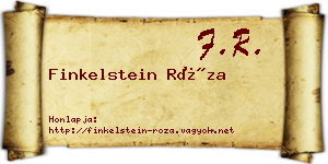 Finkelstein Róza névjegykártya
